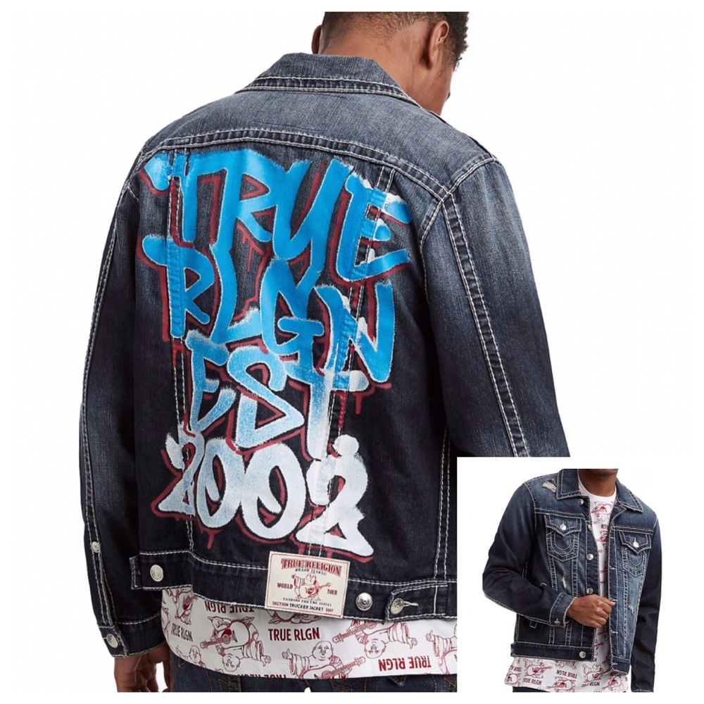 Men True Religion Jean Jacket